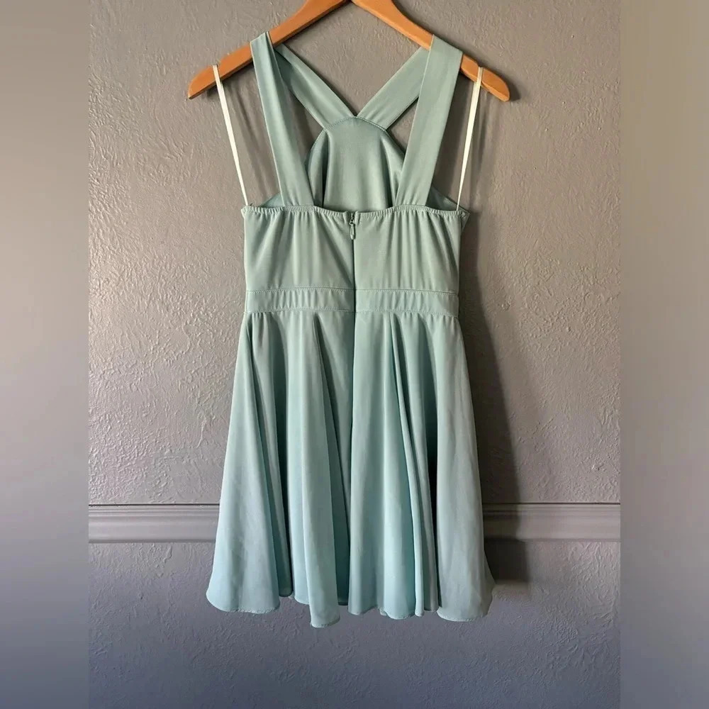 Lulu’s, cross back, teal, polyester, strappy, size small - Picture 10 of 12